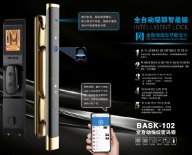 智能锁系列BASK-102全自动指纹密码锁
